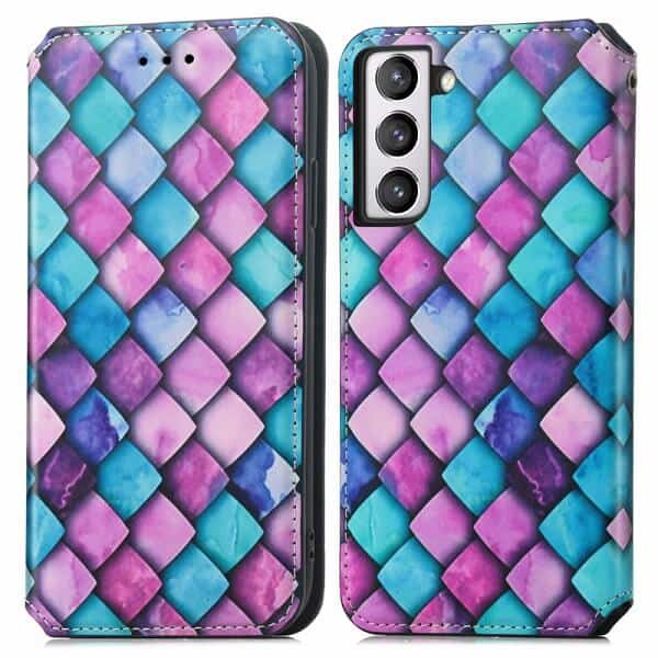 CaseNeo Purple Scales Case Cover For Samsung Galaxy S21 FE CaseNeo Purple Scales Case Cover For Samsung Galaxy S21 FE